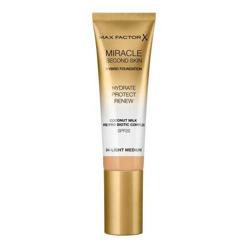 Max Factor Miracle Second Skin SPF20 30 ml hydratačný make-up pre ženy 04 Light Medium