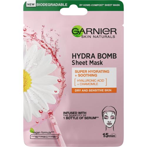 Garnier Skin Naturals Moisture + Comfort 1 ks pleťová maska pre ženy na zmiešanú pleť; na dehydratovanu pleť; na citlivú a podráždenú pleť