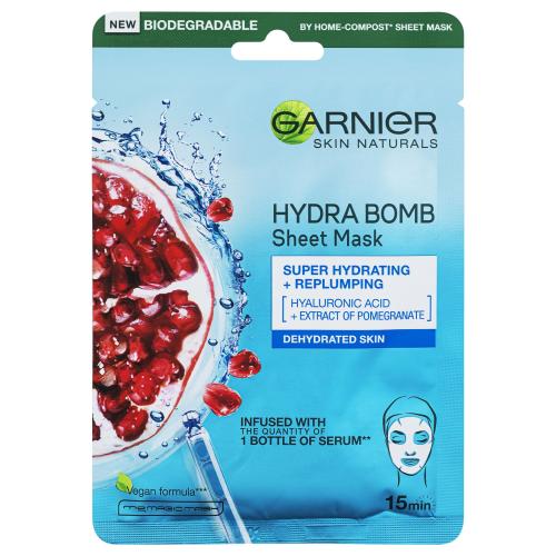 Garnier Skin Naturals Moisture + Aqua Bomb 1 ks pleťová maska pre ženy na veľmi suchú pleť; na dehydratovanu pleť