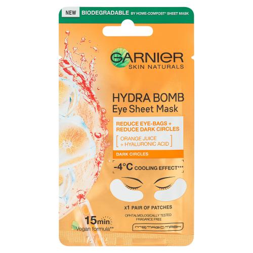 Garnier Textil Masks Hydra Bomb povzbudzujúca očná maska 6 g