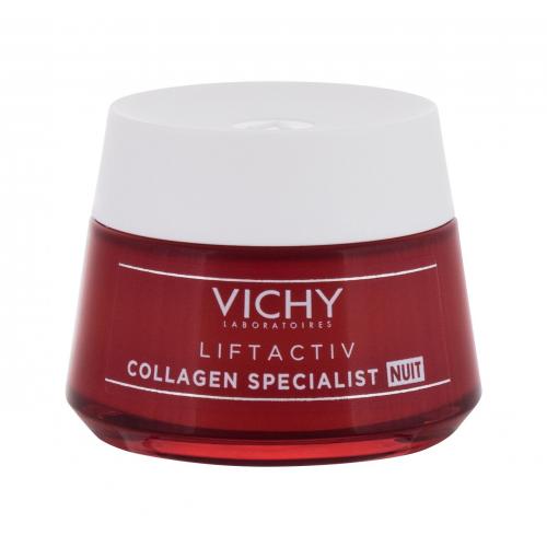 Vichy Liftactiv Collagen Specialist Night 50 ml nočný pleťový krém na veľmi suchú pleť; proti vráskam; na rozjasnenie pleti; spevnenie a lifting pleti