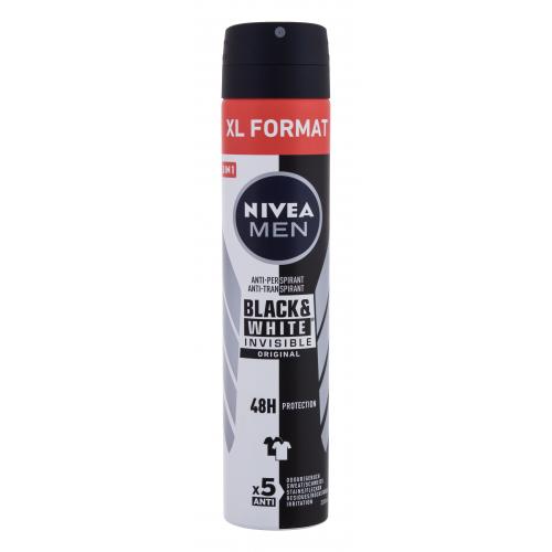 Nivea Men Black & White Invisible Original antiperspirant v spreji pre mužov 200 ml
