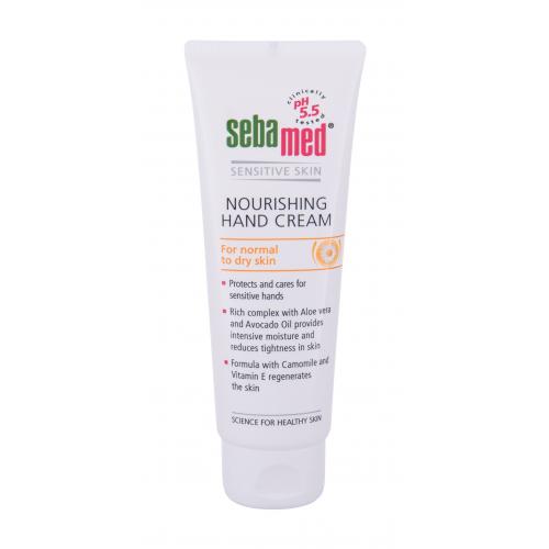 SebaMed Sensitive Skin Nourishing 75 ml krém na ruky pre ženy poškodená krabička
