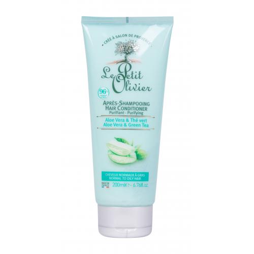 Le Petit Olivier Aloe Vera & Green Tea Purifying 200 ml kondicionér pre ženy na mastné vlasy; na normálne vlasy