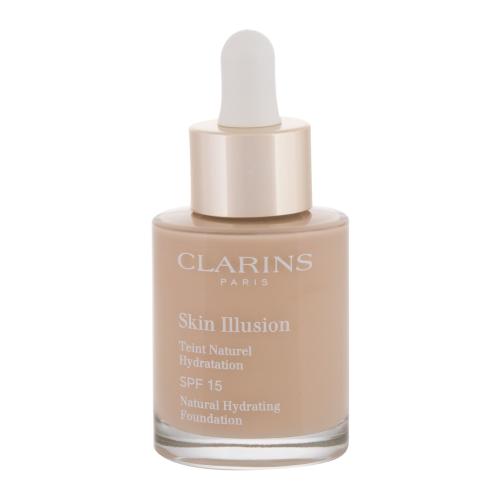 Clarins Skin Illusion Natural Hydrating Foundation rozjasňujúci hydratačný make-up SPF 15 odtieň 105N Nude 30 ml