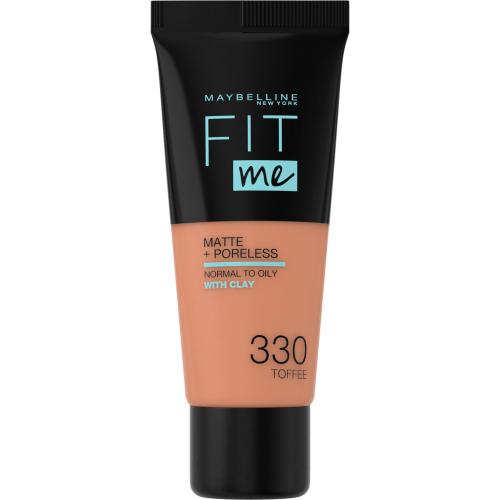 Maybelline Fit Me! Matte + Poreless 30 ml make-up pre ženy 330 Toffee na problematickú pleť s akné