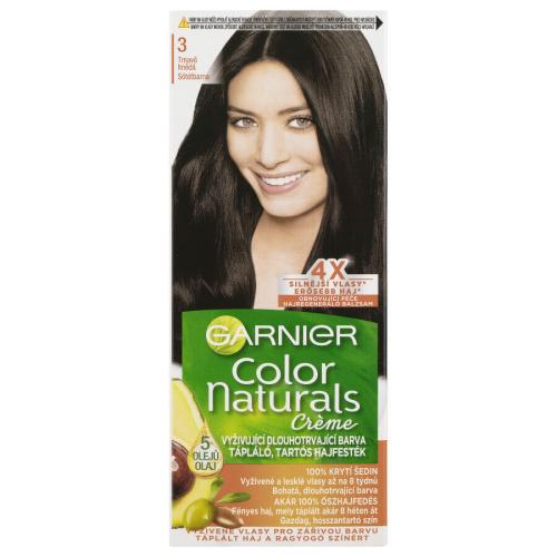 Garnier Color Naturals Creme farba na vlasy odtieň 3 Natural Dark Brown 1 ks
