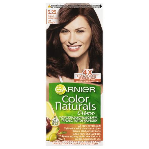 Garnier Color Naturals Créme 40 ml farba na vlasy pre ženy 5,25 Light Opal Mahogany Brown na všetky typy vlasov; na farbené vlasy
