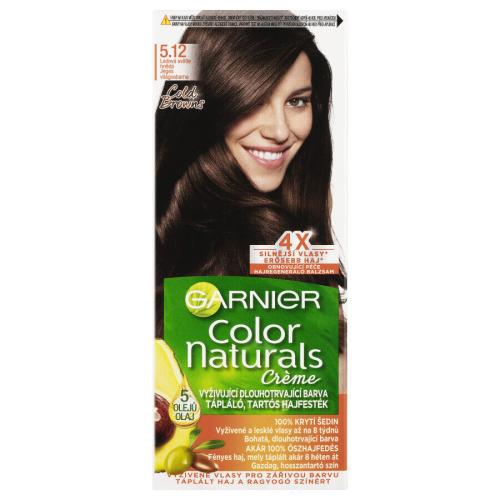 Garnier Color Naturals Créme 40 ml farba na vlasy pre ženy 5,12 Icy Light Brown na všetky typy vlasov; na farbené vlasy