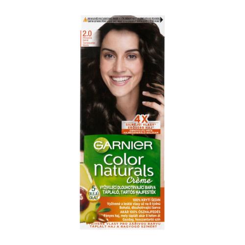 Garnier Color Naturals Creme farba na vlasy odtieň 2.0 Soft Black 1 ks