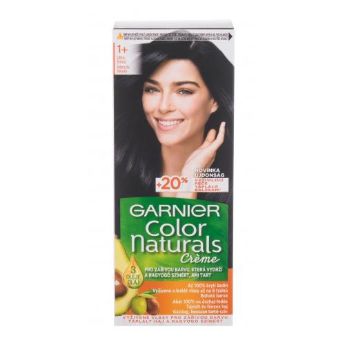 Garnier Color Naturals Créme 40 ml permanentná žiarivá farba na vlasy pre ženy 1+ Ultra Black