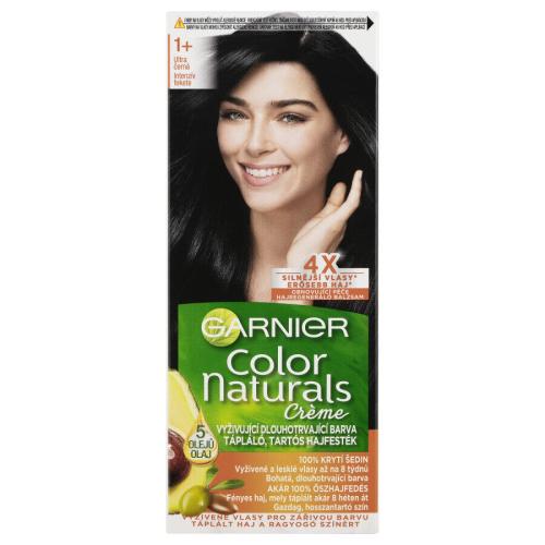 Garnier Color Naturals Créme 40 ml farba na vlasy pre ženy 1+ Ultra Black na všetky typy vlasov; na farbené vlasy