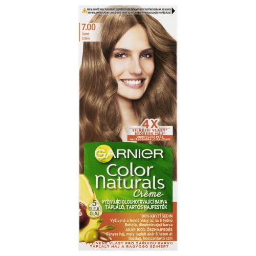 Garnier Color Naturals Créme 40 ml farba na vlasy pre ženy 7,00 Natural Blond na všetky typy vlasov; na farbené vlasy