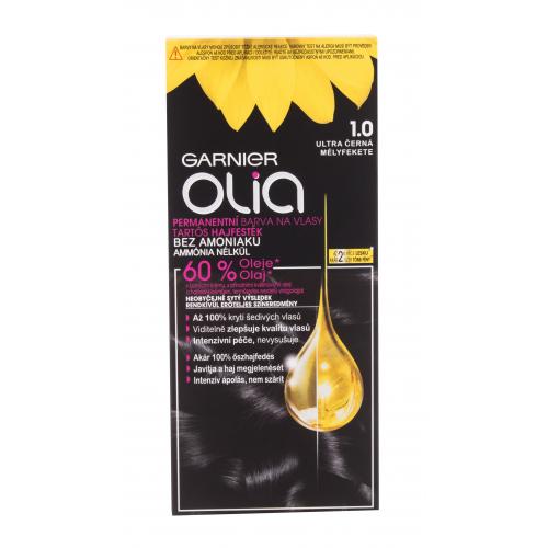 Garnier Olia 50 g olejová permanentná farba na vlasy pre ženy 1,0 Deep Black