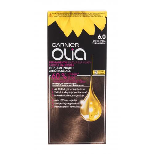 Garnier Olia 50 g olejová permanentná farba na vlasy pre ženy 6,0 Light Brown