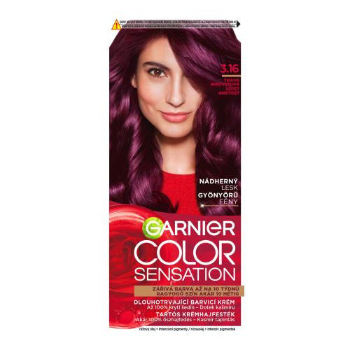 Garnier Color Sensation 40 ml farba na vlasy pre ženy 3,16 Deep Amethyste na všetky typy vlasov; na farbené vlasy