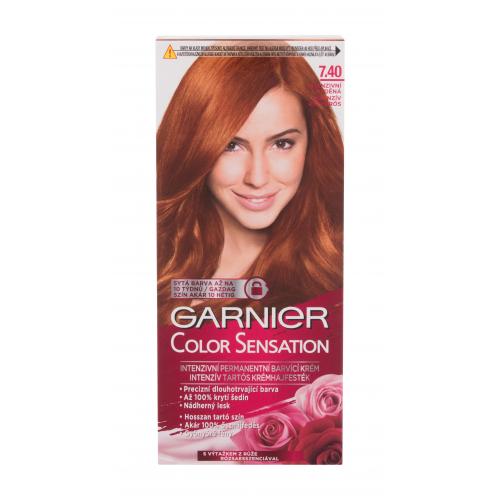 Garnier Color Sensation 40 ml permanentná farba na vlasy pre ženy 7,40 Intense Amber