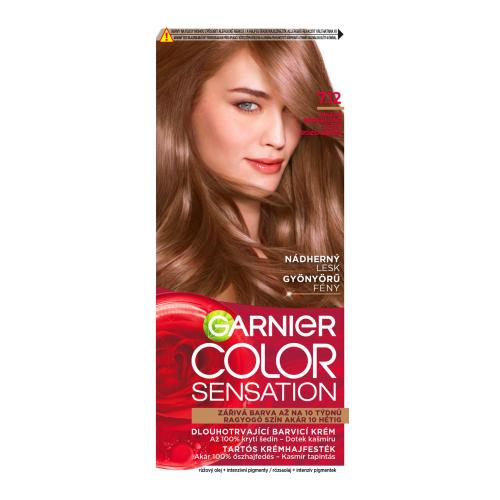 Garnier Color Sensation 40 ml farba na vlasy pre ženy 7,12 Dark Roseblonde na všetky typy vlasov; na farbené vlasy