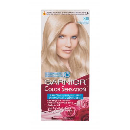 Garnier Color Sensation 40 ml permanentná farba na vlasy pre ženy S10 Silver Blonde