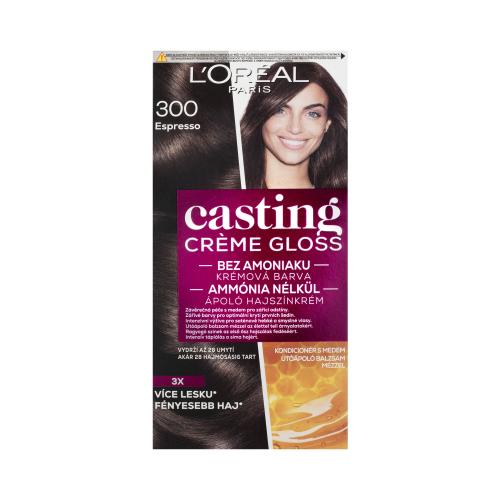 L'Oréal Paris Casting Creme Gloss 48 ml farba na vlasy pre ženy 300 Espresso na všetky typy vlasov; na farbené vlasy