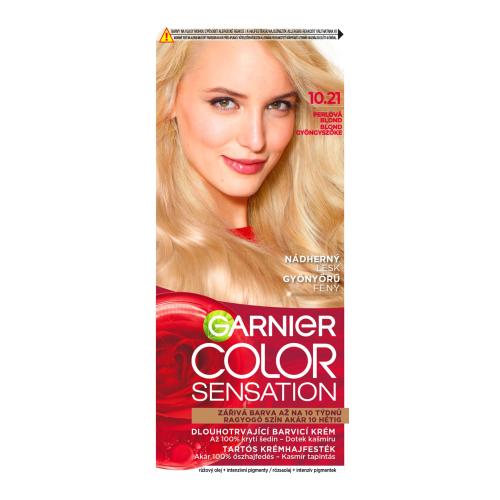 Garnier Color Sensation 40 ml farba na vlasy pre ženy 10,21 Pearl Blond na všetky typy vlasov; na farbené vlasy