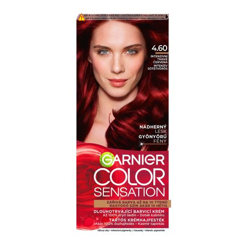 Garnier Color Sensation 40 ml farba na vlasy pre ženy 4,60 Intense Dark Red na všetky typy vlasov; na farbené vlasy