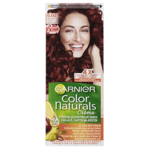 Garnier Color Naturals Créme 40 ml farba na vlasy pre ženy 660 Fiery Pure Red na všetky typy vlasov; na farbené vlasy