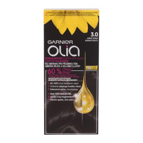 Garnier Olia 50 g olejová permanentná farba na vlasy pre ženy 3,0 Soft Black