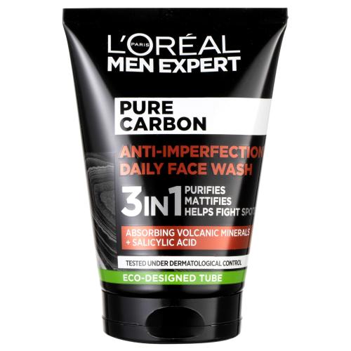 L’Oréal Paris Men Expert Pure Carbon čistiaci gél 3 v 1 proti nedokonalostiam pleti 100 ml
