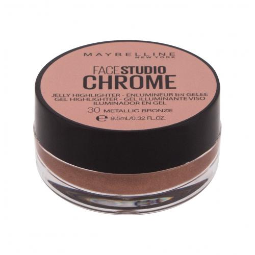 Maybelline FaceStudio Chrome 9,5 ml rozjasňovač pre ženy 30 Metallic Bronze