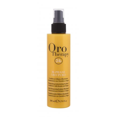 Fanola Oro Therapy Bi-Phase Oro Puro bezoplachový kondicionér v spreji pre matné vlasy 200 ml