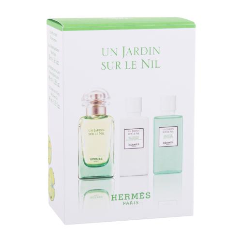 Hermes Un Jardin Sur Le Nil darčeková kazeta toaletná voda 50 ml + telové mlieko 40 ml + sprchovací gél 40 ml unisex