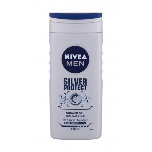 Nivea Men Silver Protect 250 ml sprchovací gél na telo, tvár a vlasy pre mužov
