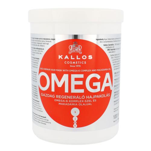 Kallos Cosmetics Omega 1000 ml maska na vlasy pre ženy na poškodené vlasy