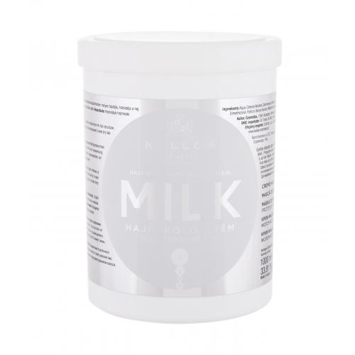 Kallos Cosmetics Milk 1000 ml maska na vlasy pre ženy na poškodené vlasy; na šedivé vlasy