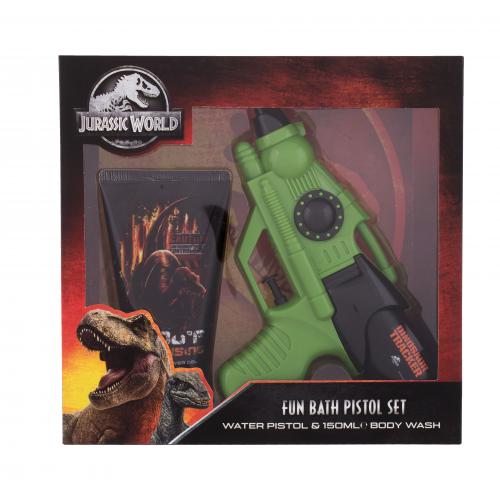 Universal Jurassic World darčeková kazeta sprchovací gél Jurassic World 150 ml + vodná pištoľ pre deti