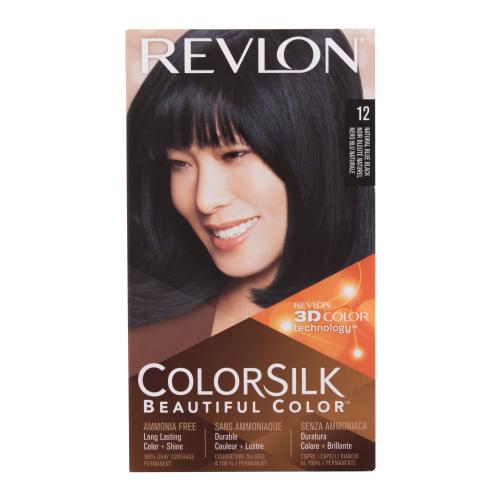 Revlon Colorsilk Beautiful Color farba na vlasy pre ženy farba na vlasy Colorsilk Beautiful Color 59,1 ml + vyvíjač 59,1 ml + kondicionér 11,8 ml + rukavice 12 Natural Blue Black