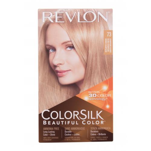 Revlon Colorsilk Beautiful Color farba na vlasy pre ženy farba na vlasy Colorsilk Beautiful Color 59,1 ml + vyvíjač 59,1 ml + kondicionér 11,8 ml + rukavice 73 Champagne Blonde