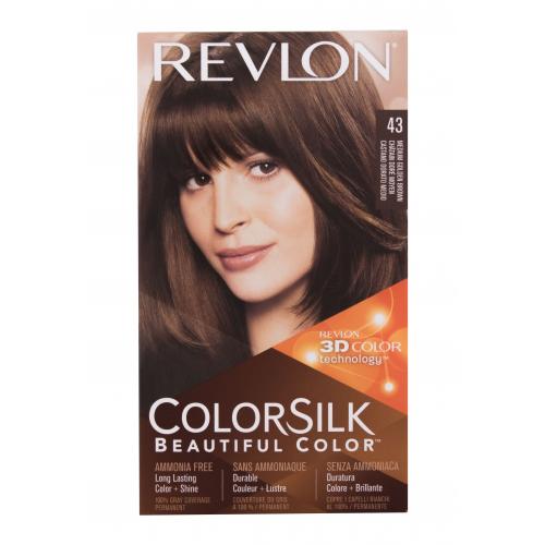 Revlon Colorsilk Beautiful Color farba na vlasy darčeková sada 43 Medium Golden Brown