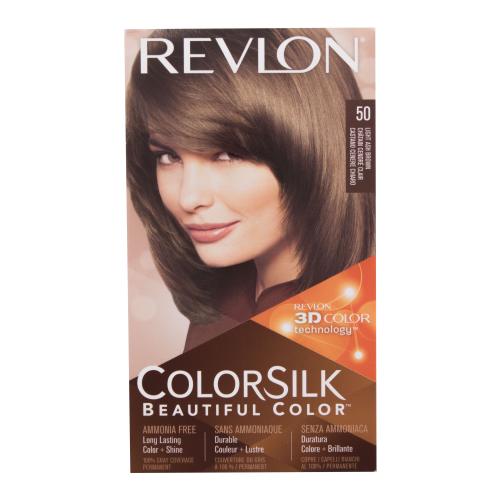 Revlon Colorsilk Beautiful Color farba na vlasy darčeková sada 50 Light Ash Brown