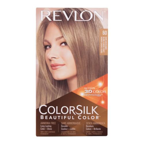 Revlon Colorsilk Beautiful Color farba na vlasy pre ženy farba na vlasy Colorsilk Beautiful Color 59,1 ml + vyvíjač 59,1 ml + kondicionér 11,8 ml + rukavice 60 Dark Ash Blonde