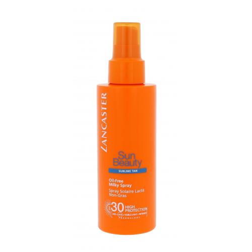 Lancaster Sun Beauty Oil-Free Milky Spray SPF30 150 ml opaľovací prípravok na telo unisex poškodená krabička na veľmi suchú pleť