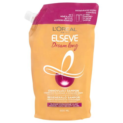 L'Oréal Paris Elseve Dream Long Restoring Shampoo 500 ml šampón pre ženy Náplň na poškodené vlasy