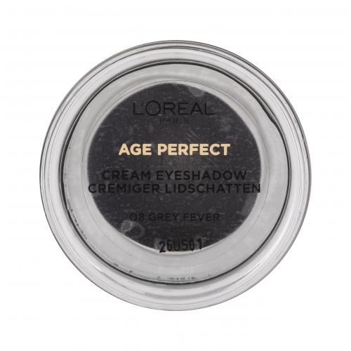 L'Oréal Paris Age Perfect Cream Eyeshadow 4 ml očný tieň pre ženy 08 Grey Fever