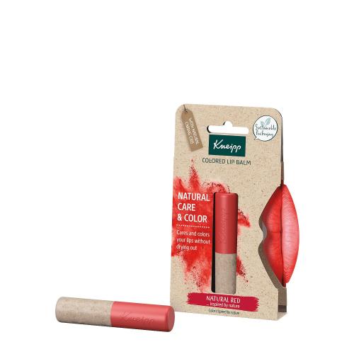Kneipp Natural Care & Color 3,5 g vyhladzujúci balzam na pery pre ženy Natural Red