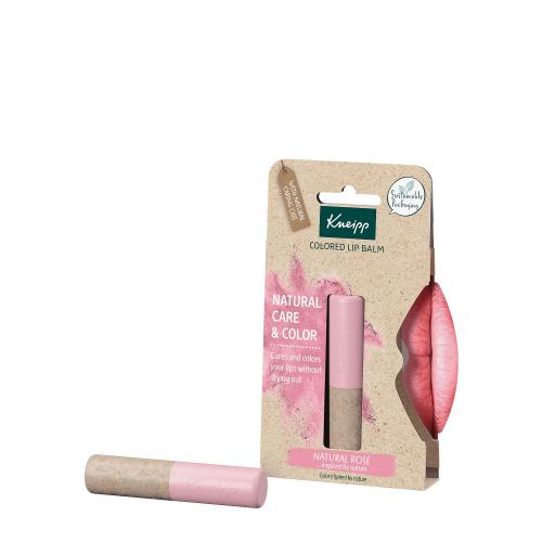 Kneipp Natural Care & Color 3,5 g vyhladzujúci balzam na pery pre ženy Natural Rose