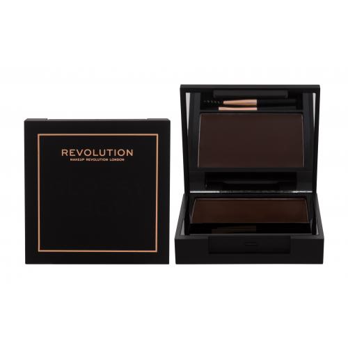 Makeup Revolution Glossy Brow fixačný vosk na obočie s kefkou odtieň Medium 5 g