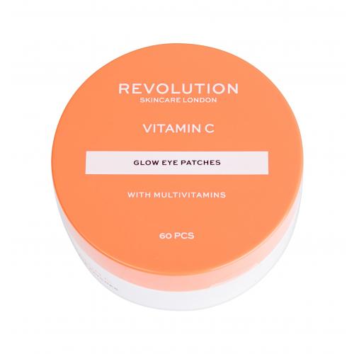 Revolution Skincare Vitamin C With Multivitamins hydrogélová maska na očné okolie pre rozjasnenie a hydratáciu 60 ks