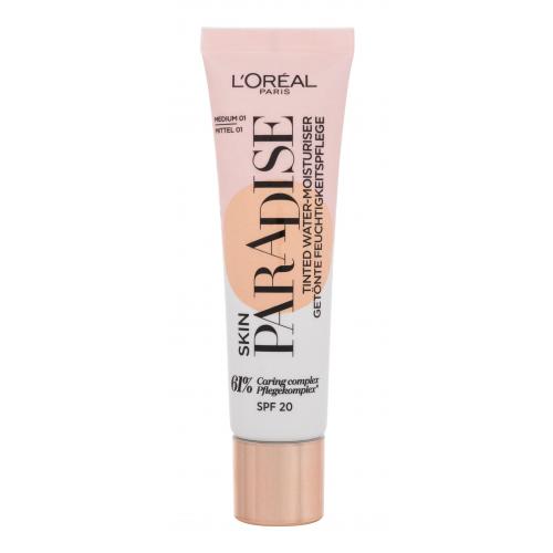L'Oréal Paris Skin Paradise Tinted Water-Moisturiser SPF20 30 ml make-up pre ženy 01 Medium