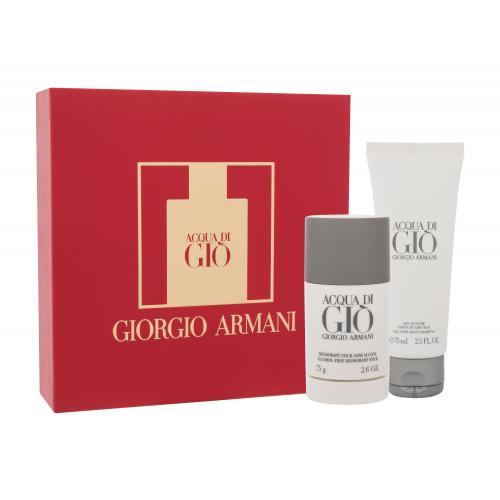 Giorgio Armani Acqua di Giò Pour Homme darčeková kazeta deostick pre mužov deostick 75 g + sprchovací gél 75 ml